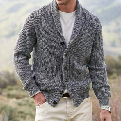 Vintage Weste mit V-Ausschnitt-Grau-S-Chaps Herrenmode
