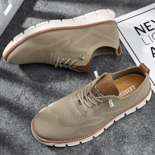 Walking Schuhe | Mesh | Lightweight | Sneakers | Herrenschuhe-Hellbraun-40-Chaps Herrenmode