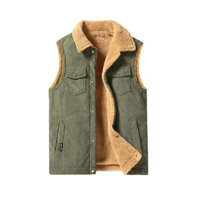 Wanderer Strickjacke aus Lammwolle-Grün-XS-Chaps Herrenmode