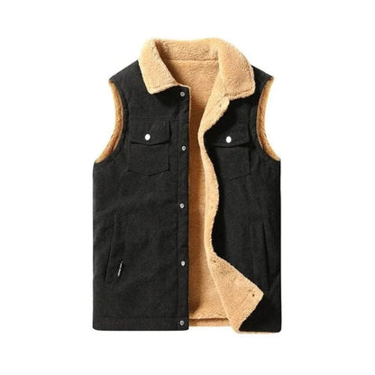 Wanderer Strickjacke aus Lammwolle-Schwarz-XS-Chaps Herrenmode