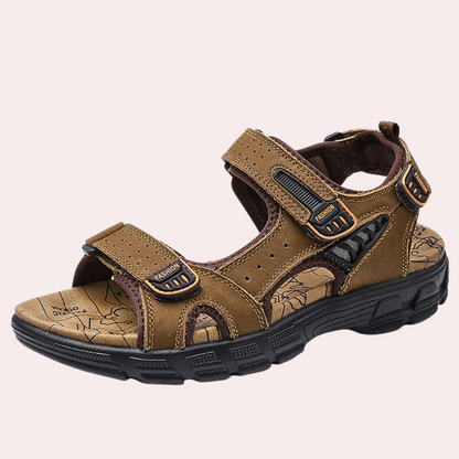 Wandersandalen - Orthopädische Klettsport-Sandalen für Männer-Braun-39-Chaps Herrenmode