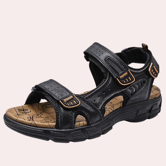 Wandersandalen - Orthopädische Klettsport-Sandalen für Männer-Schwarz-39-Chaps Herrenmode