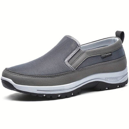 Wanderschuhe - Bequeme Herrenschuhe mit dicker Sohle zum Reinschlüpfen-Grau-38-Chaps Herrenmode