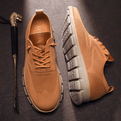 Wanderschuhe | Slip-On | Ergonomisch | Mesh-Sneaker | Herrenschuhe-Braun-40-Chaps Herrenmode