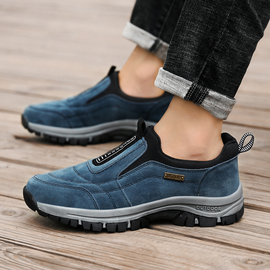Wanderschuhe – Slipper – Rutschfest – Wanderschuhe – Herrenschuhe-Blau-39-Chaps Herrenmode