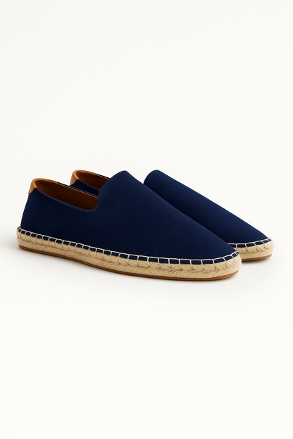 Wildleder Loafers - Bequem - Slip-On - Sommer Loafers - Herrenschuhe-Blau-38-Chaps Herrenmode