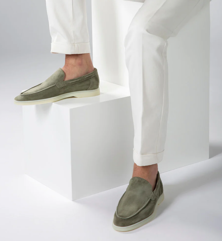 Wildleder Loafers - Stylish - Slip-On - Leder Loafers - Herrenschuhe-38-Chaps Herrenmode