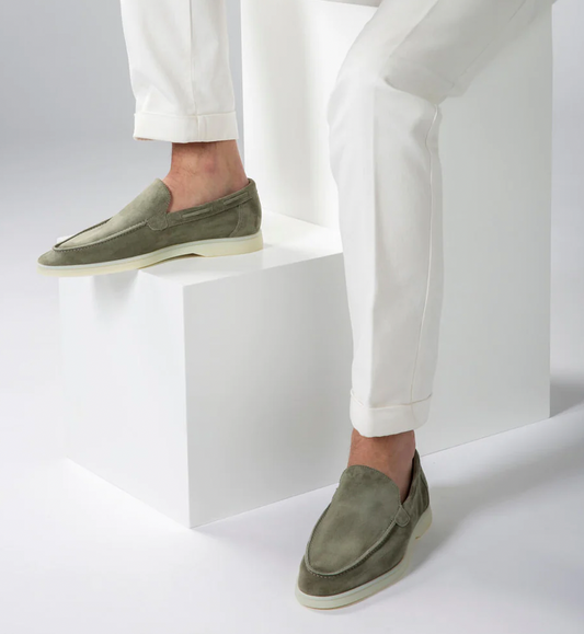 Wildleder Loafers - Stylish - Slip-On - Leder Loafers - Herrenschuhe-38-Chaps Herrenmode