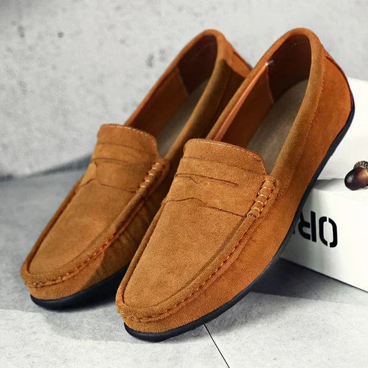 Wildleder-Slipper | Slip-On | Rutschfest | Mokassins | Herren-Slipper-Sand-7-Chaps Herrenmode