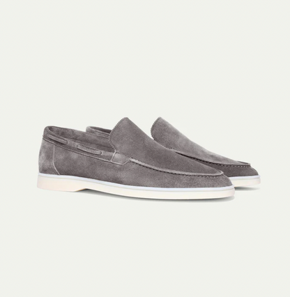 Wildleder-Slipper – zum Hineinschlüpfen – bequem – Lederslipper – Herrenschuhe-Hellbeige-38-Chaps Herrenmode