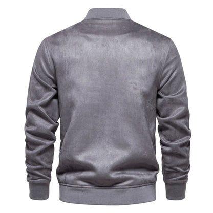 Wildlederjacke - Button-Up - Dünn - Freizeitjacke - Herrenjacke-Chaps Herrenmode