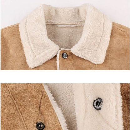 Wildlederjacke | Fleece gefüttert | Sherpa gefüttert | Biker Winterjacke | Herren Winterjacke-Chaps Herrenmode