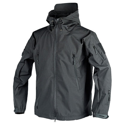 Windbreaker Jacke | Kapuze | Outdoor | Taktische Jacke | Herrenjacke-Schwarz-S-Chaps Herrenmode