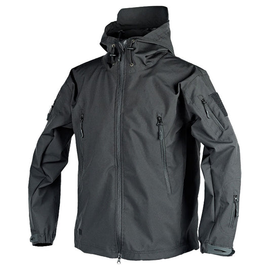 Windbreaker Jacke | Kapuze | Outdoor | Taktische Jacke | Herrenjacke-Schwarz-S-Chaps Herrenmode