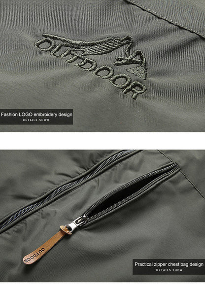 Windbreaker-Jacke – winddichte Outdoor-Softshelljacke mit Kapuze für Herren-Chaps Herrenmode