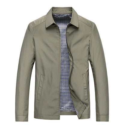 Winddichte Jacke - Leichte Wasserjacke mit Reißverschluss für Männer-Beige-XS-Chaps Herrenmode
