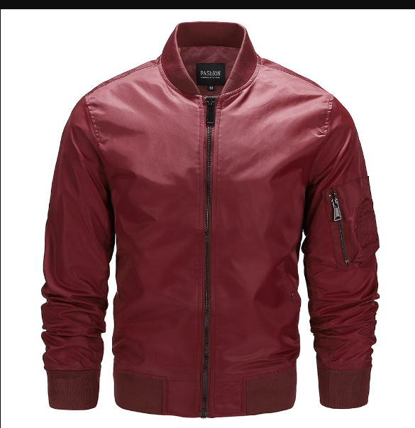 Winddichte Jacke | Reißverschluss | Leicht | Bomberjacke | Herrenjacke-Orange-S-Chaps Herrenmode