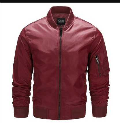 Winddichte Jacke | Reißverschluss | Leicht | Bomberjacke | Herrenjacke-Orange-S-Chaps Herrenmode