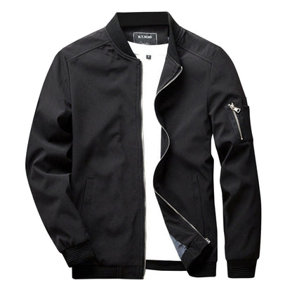 Winddichte Jacke – wasserdicht – Herbst – Bomberjacke – Herrenjacke-Schwarz-S-Chaps Herrenmode