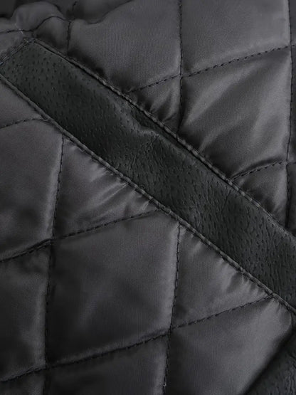 Winter-Lederjacke | Kunstleder | Kapuzenjacke | Steppfutterjacke | Herrenjacken-Chaps Herrenmode