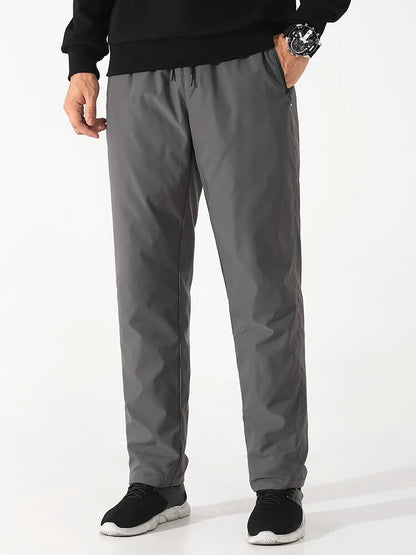 Winterhose – Kordelzug – Outdoor – Winddichte Hose – Herrenhose-Dunkelgrau-M-Chaps Herrenmode
