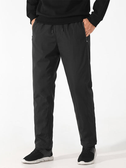 Winterhose – Kordelzug – Outdoor – Winddichte Hose – Herrenhose-Schwarz-M-Chaps Herrenmode