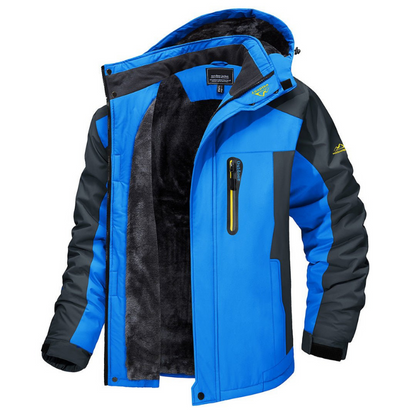 Winterjacke | Kapuze | Reißverschluss | Skijacke | Herrenjacke-Blau-M-Chaps Herrenmode