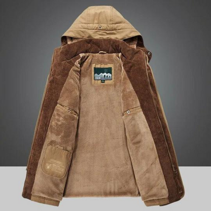 Winterjacke | Reißverschluss | Kapuze | Sherpa-Futter | Herren-Winterjacke-Chaps Herrenmode