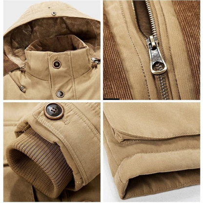 Winterjacke | Reißverschluss | Kapuze | Sherpa-Futter | Herren-Winterjacke-Chaps Herrenmode