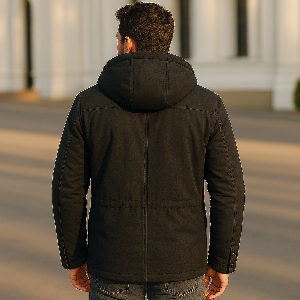 Winterjacke – mit Kapuze – mit Fleece gefüttert - Daunenjacke – Wintermäntel und -jacken für Herren-Chaps Herrenmode