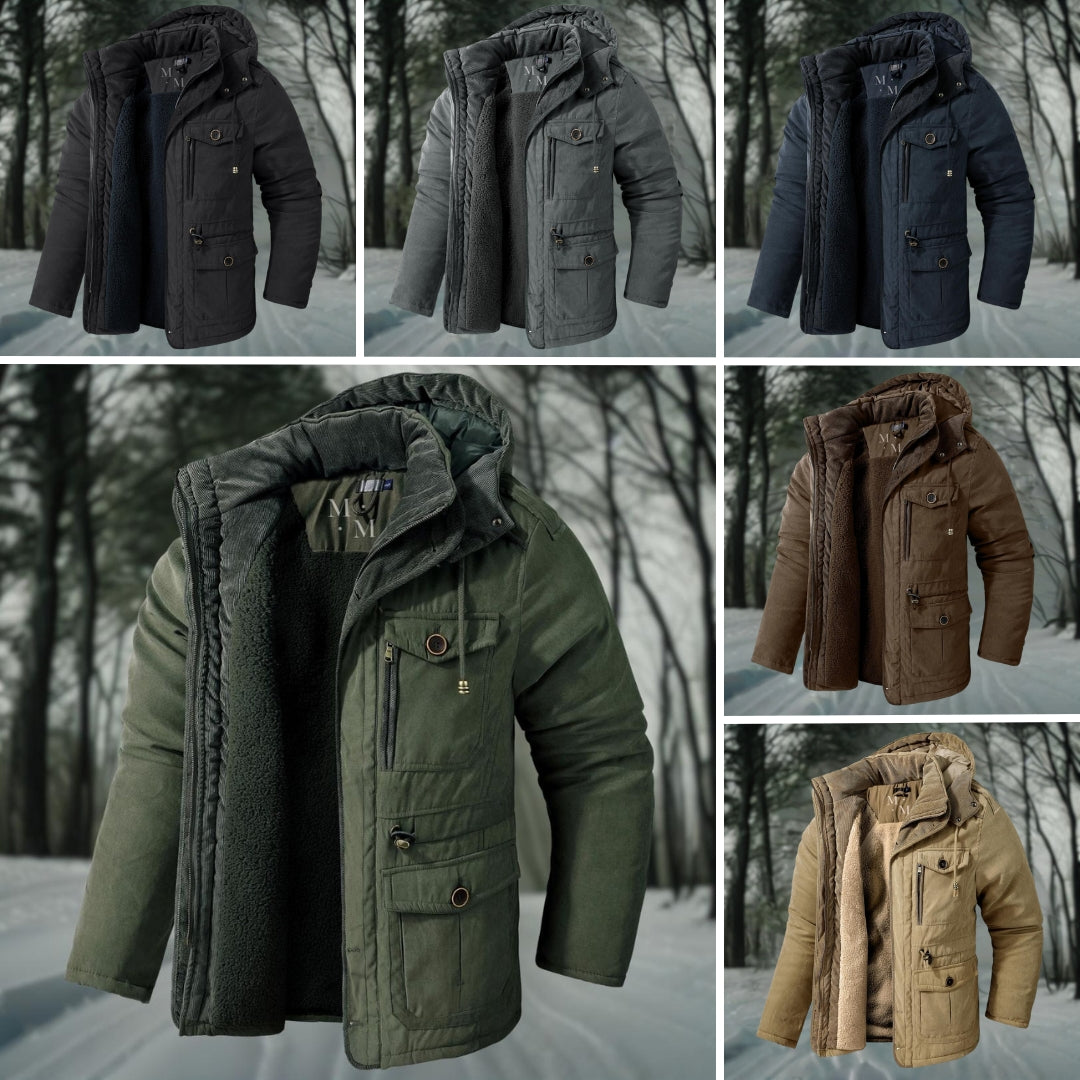 Winterjacke – mit Kapuze – mit Fleece gefüttert - Daunenjacke – Wintermäntel und -jacken für Herren-Chaps Herrenmode