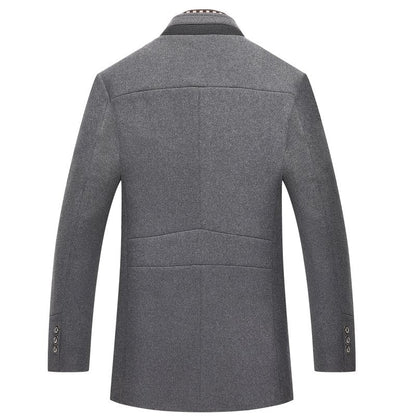 Wolljacke - Herren Sanding Collar Einreihige Winterjacke-Chaps Herrenmode