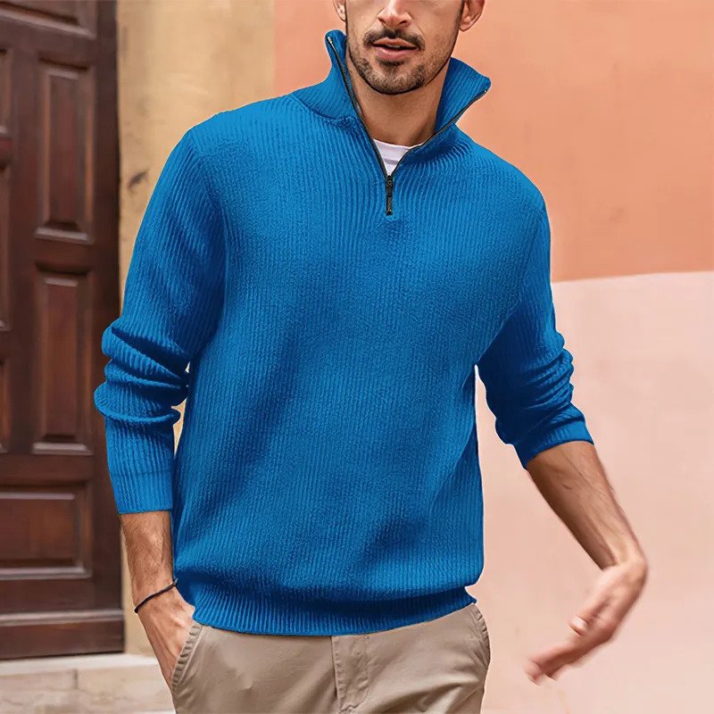 Xander Robuster Halbreißverschluss-Blau-XS-Chaps Herrenmode