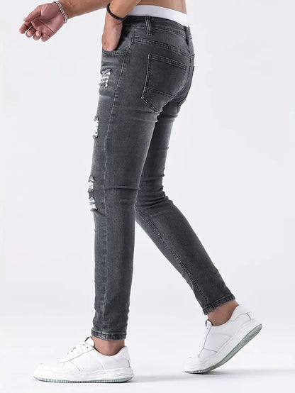 Zayden Zerrissene Jeans | Trendige Slim Fit Jeans für Männer-Chaps Herrenmode