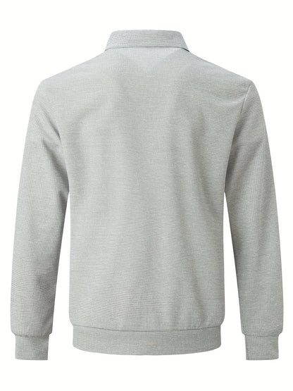 Zip Cardigan – Herren-Sweatshirtjacke mit Umlegekragen und durchgehendem Reißverschluss-Chaps Herrenmode
