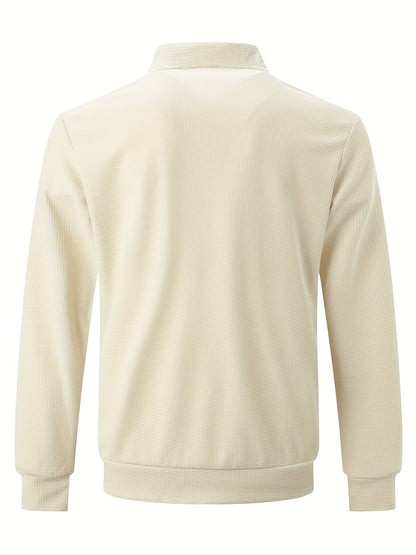 Zip Cardigan – Herren-Sweatshirtjacke mit Umlegekragen und durchgehendem Reißverschluss-Chaps Herrenmode