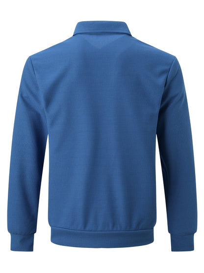 Zip Cardigan – Herren-Sweatshirtjacke mit Umlegekragen und durchgehendem Reißverschluss-Chaps Herrenmode