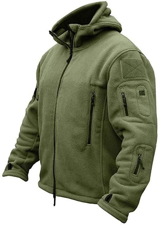 Zip-Fleece | Warm | Full Zip | Fleecejacke | Herrenjacken-Grün-S-Chaps Herrenmode