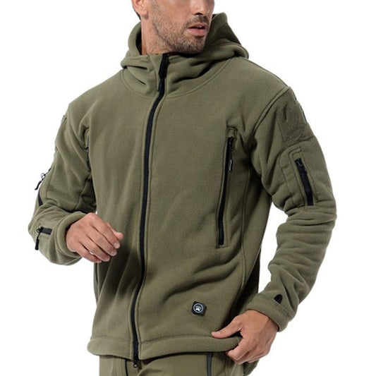 Zip-Fleece | Warm | Full Zip | Fleecejacke | Herrenjacken-Grün-XS-Chaps Herrenmode