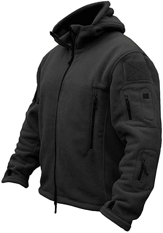 Zip-Fleece | Warm | Full Zip | Fleecejacke | Herrenjacken-Schwarz-XS-Chaps Herrenmode