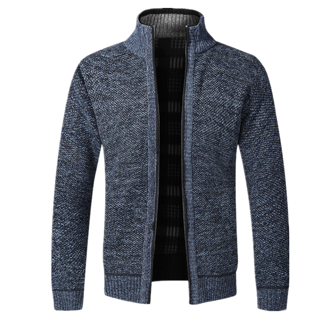 Zip-Up Strickjacke | Full Zip | Langarm | Strickjacke | Herrenbekleidung-Blau-XS-Chaps Herrenmode