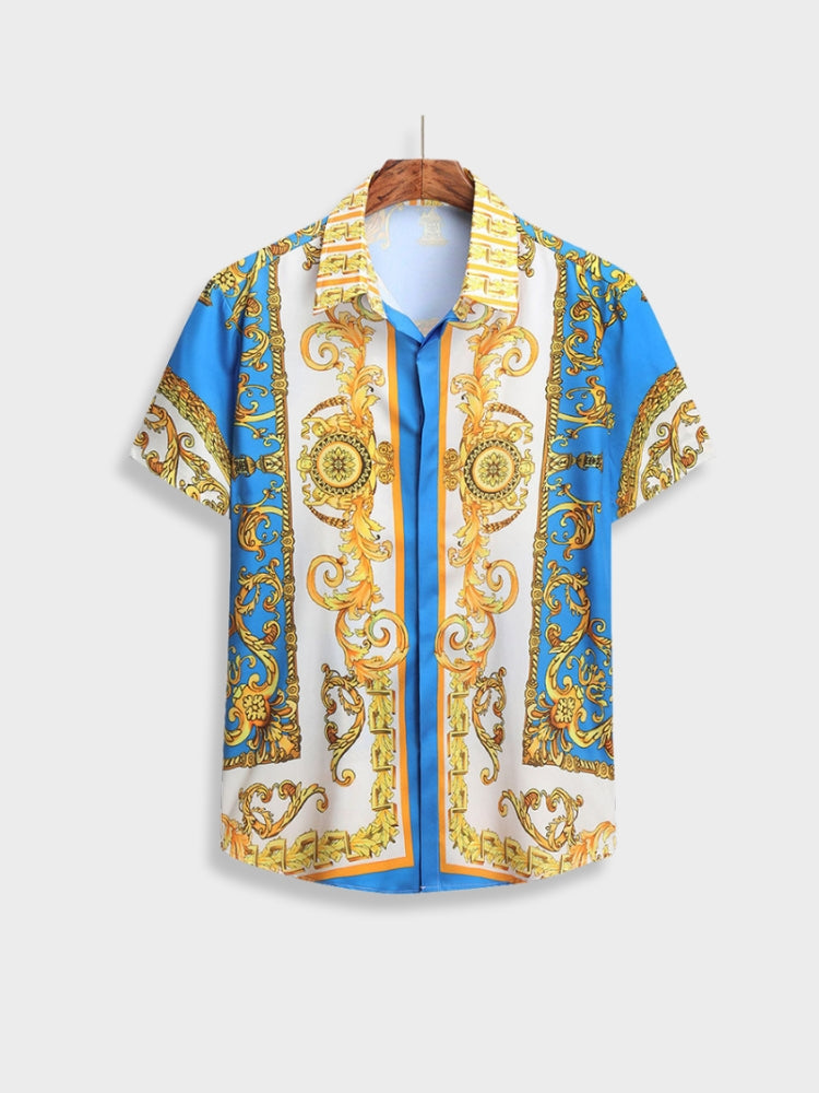Zweiteiler Set | Kurzarm | Zum Zuknöpfen | Set | Sommerkleidung für Herren-Chaps Herrenmode
