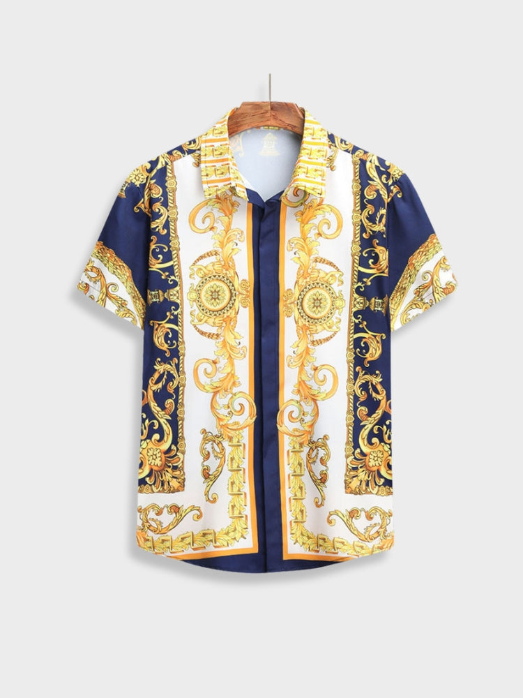 Zweiteiler Set | Kurzarm | Zum Zuknöpfen | Set | Sommerkleidung für Herren-Chaps Herrenmode