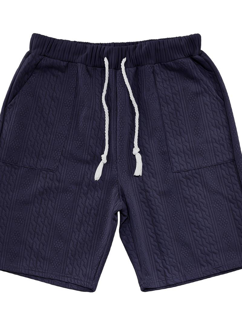 Zweiteiliges Set | Gestrickt | Kurzarm | Co-Ord Sets Männer | Herren Kurzsets-Chaps Herrenmode
