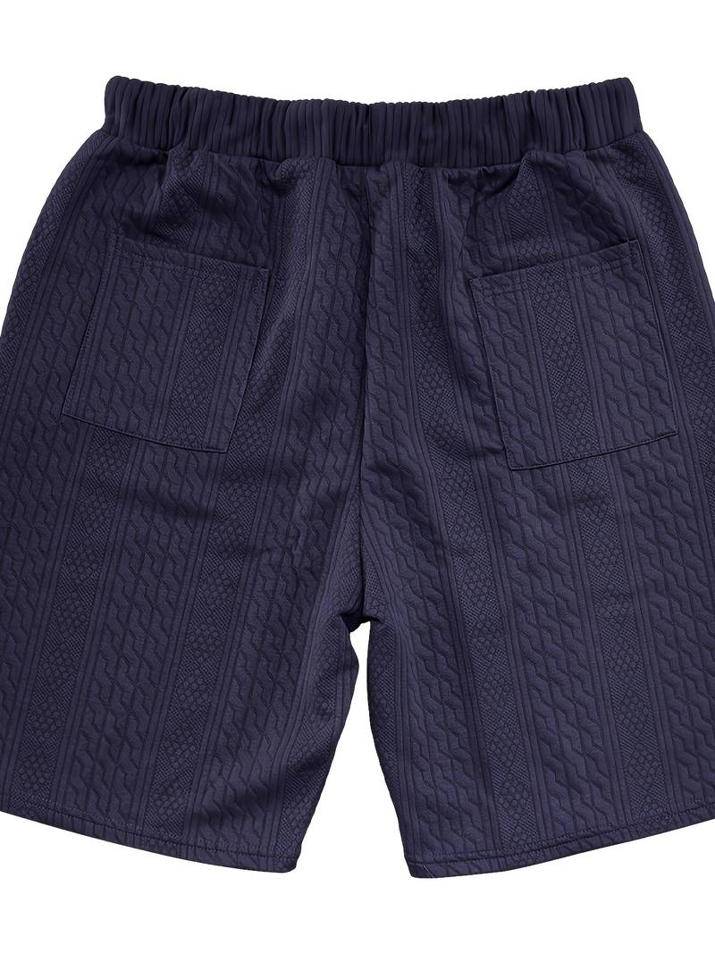 Zweiteiliges Set | Gestrickt | Kurzarm | Co-Ord Sets Männer | Herren Kurzsets-Chaps Herrenmode