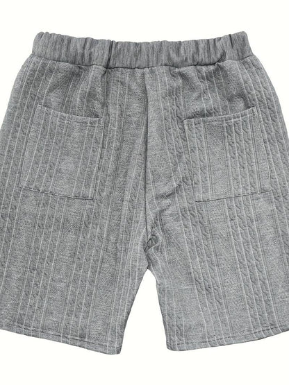 Zweiteiliges Set | Gestrickt | Kurzarm | Co-Ord Sets Männer | Herren Kurzsets-Chaps Herrenmode