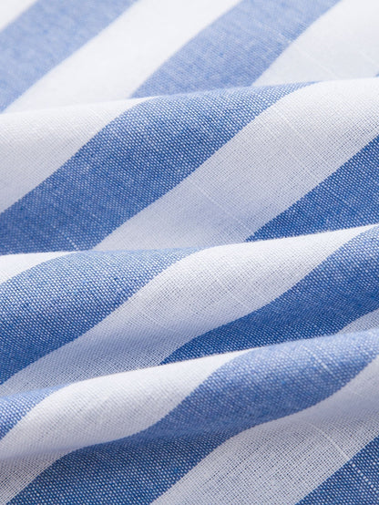 Zweiteiliges Set | Kurzarm | Leinen | Hemd- und Hosenset | Sommerkleidung für Männer-Chaps Herrenmode