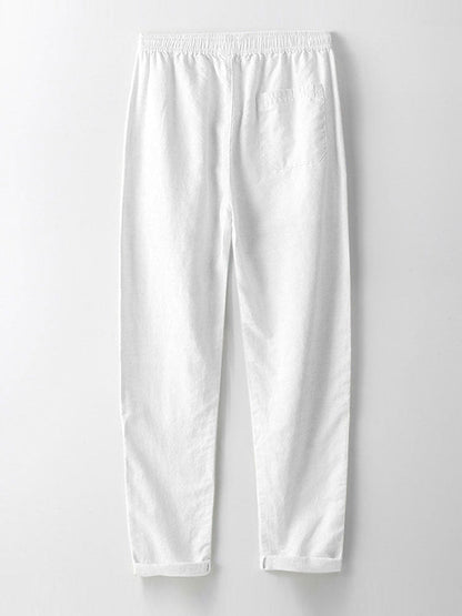 Zweiteiliges Set | Kurzarm | Leinen | Hemd- und Hosenset | Sommerkleidung für Männer-Chaps Herrenmode