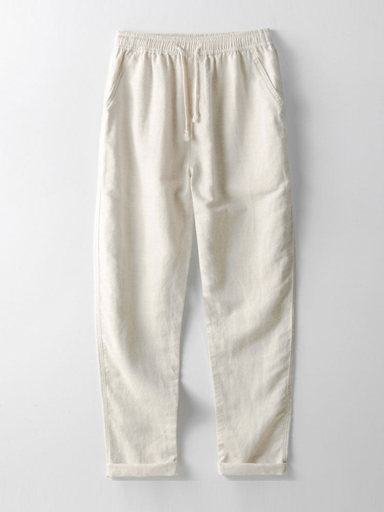 Zweiteiliges Set | Kurzarm | Leinen | Hemd- und Hosenset | Sommerkleidung für Männer-Chaps Herrenmode