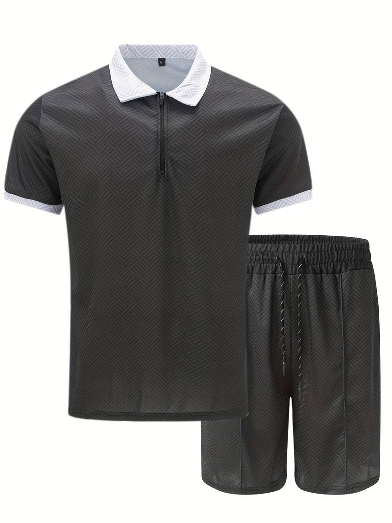 Zweiteiliges Set - Sommer - Kurzarm - Shorts - Herrenbekleidung-Chaps Herrenmode